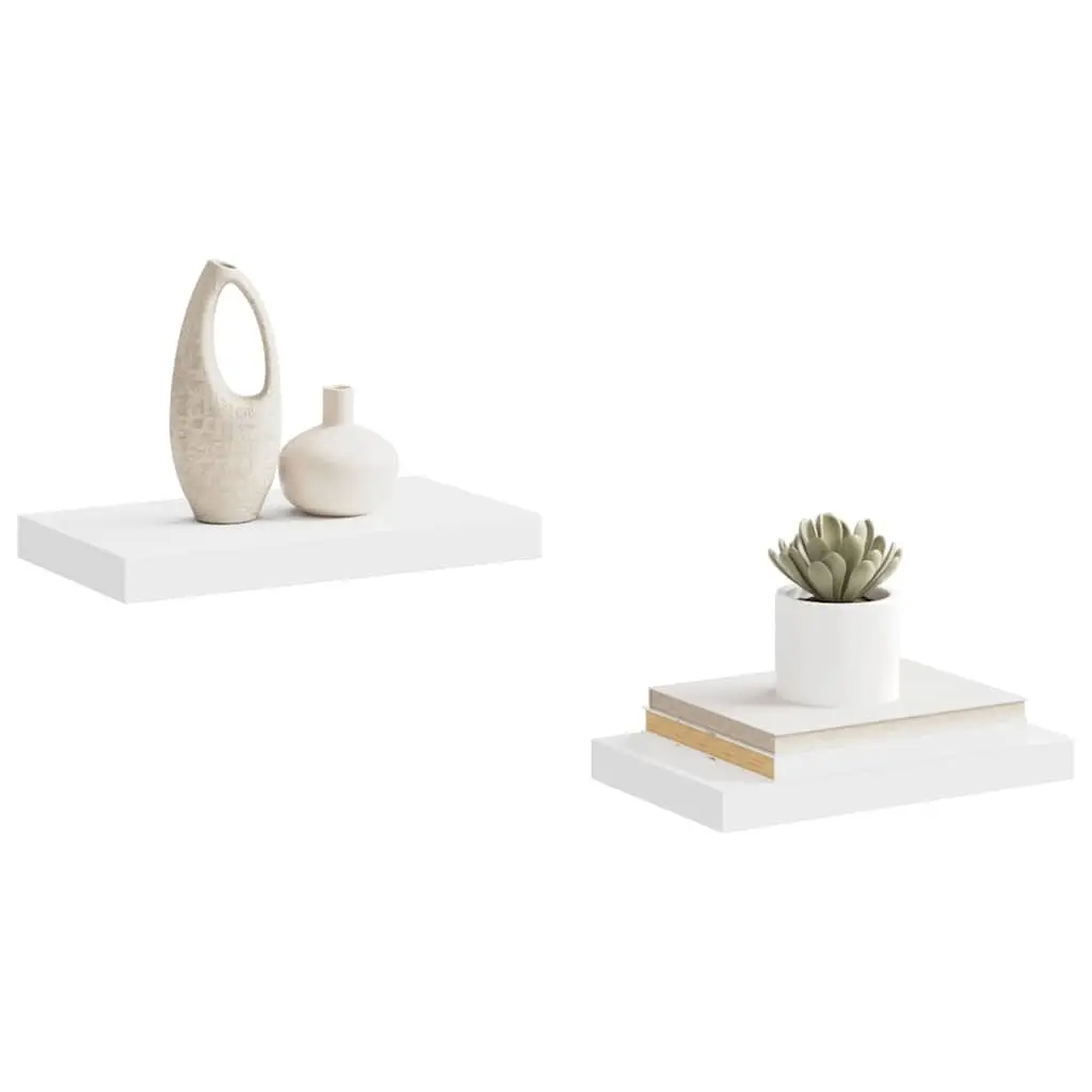 White Floating Shelves for Displaying Items
