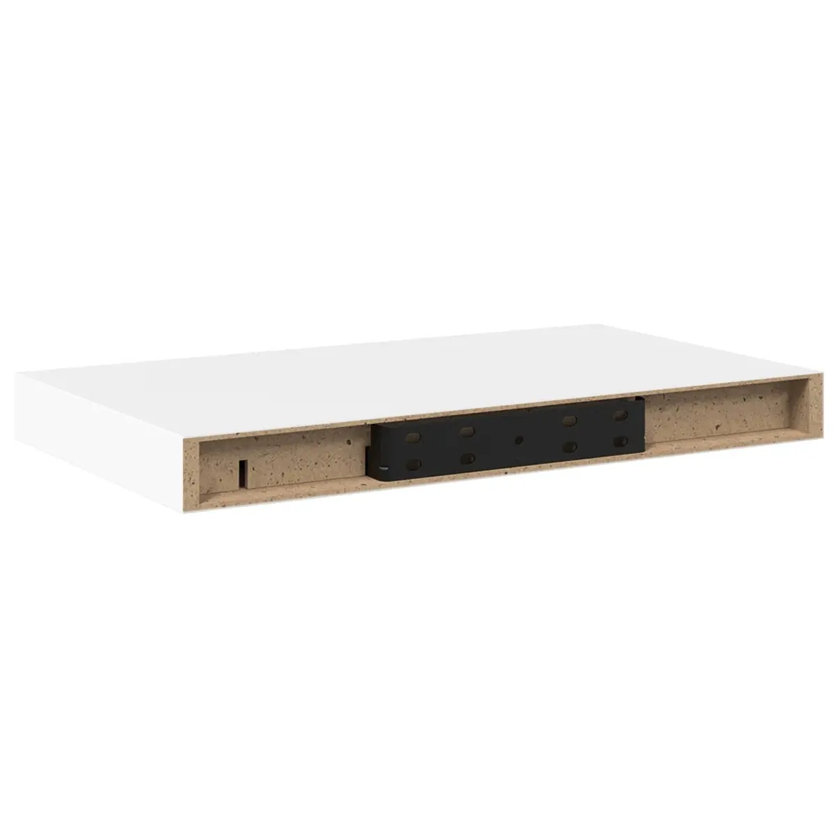 Floating Wall Shelves Set 4 Piece Display Storage Ledges 40 x 23.5 x 3.8 cm White