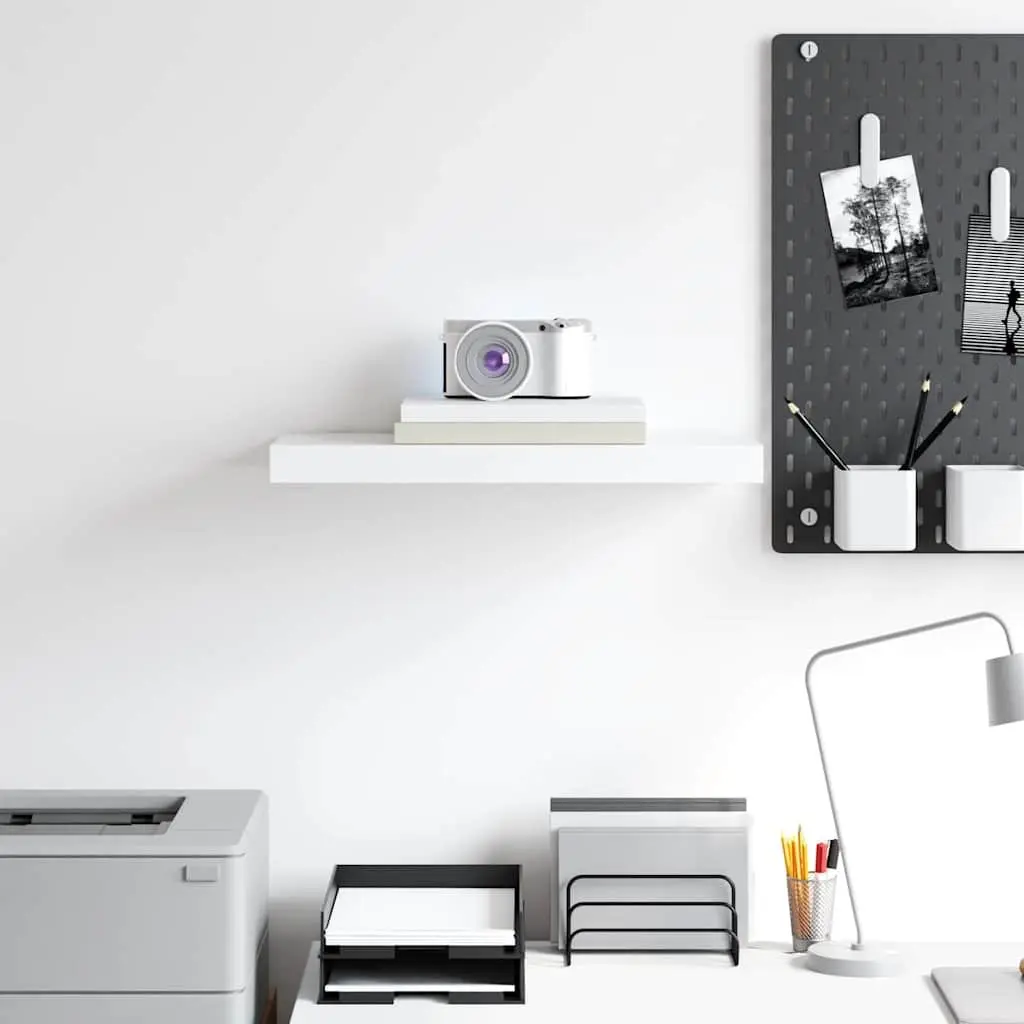 Floating Wall Shelf Display Ledge Storage Rack 50 x 23.5 x 3.8 cm White