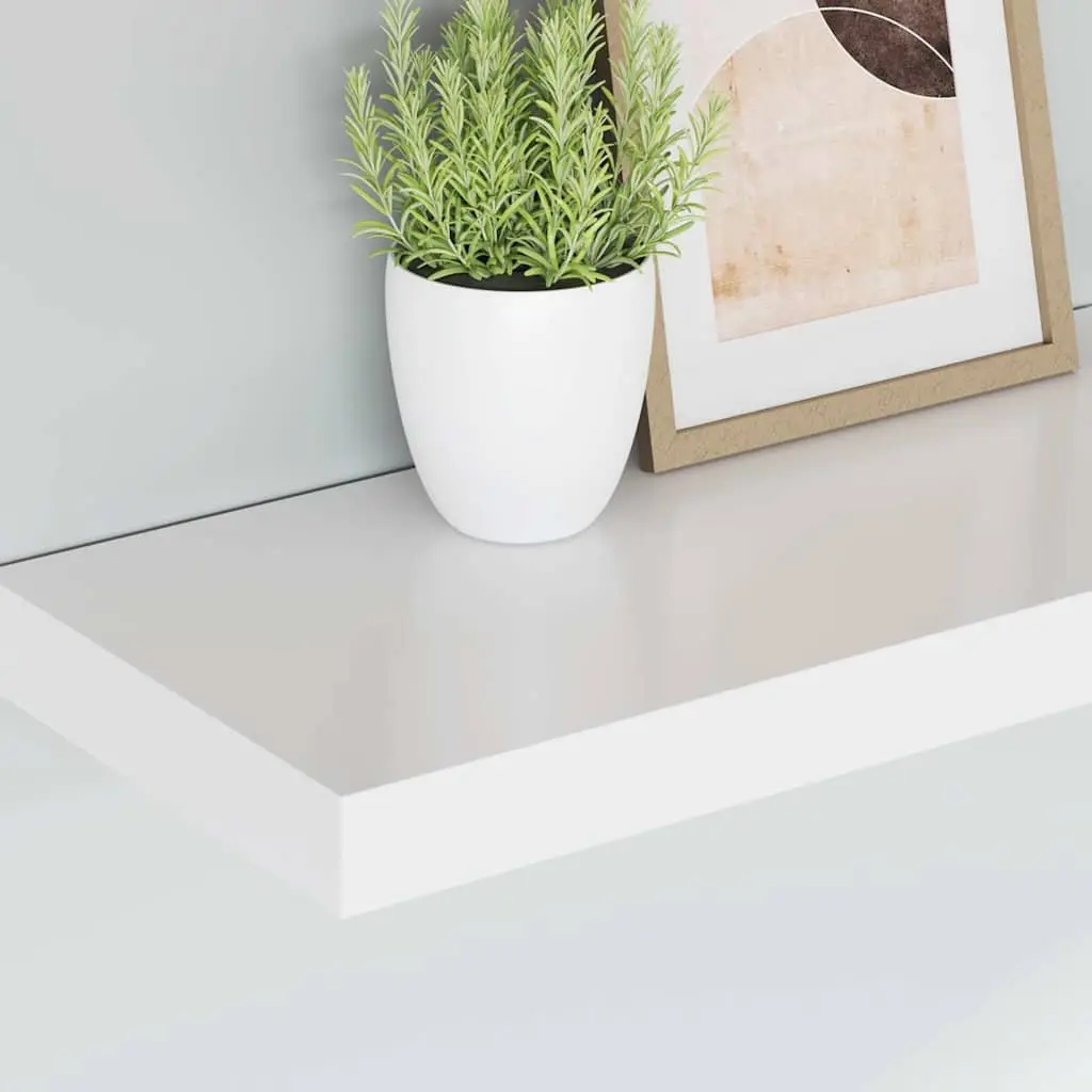 Floating Wall Shelf Display Ledge Storage Rack 50 x 23.5 x 3.8 cm White