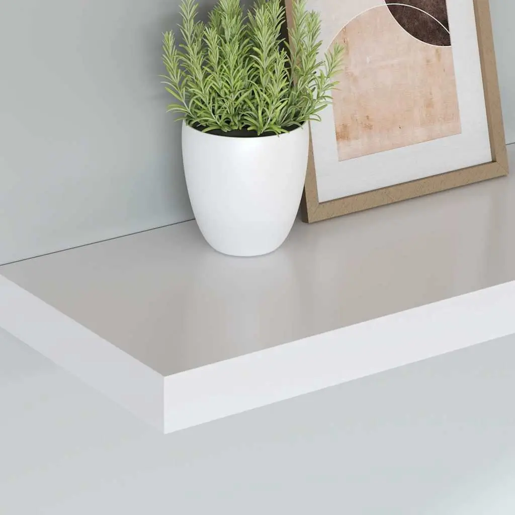 80cm Floating Wall Shelf in White Finish