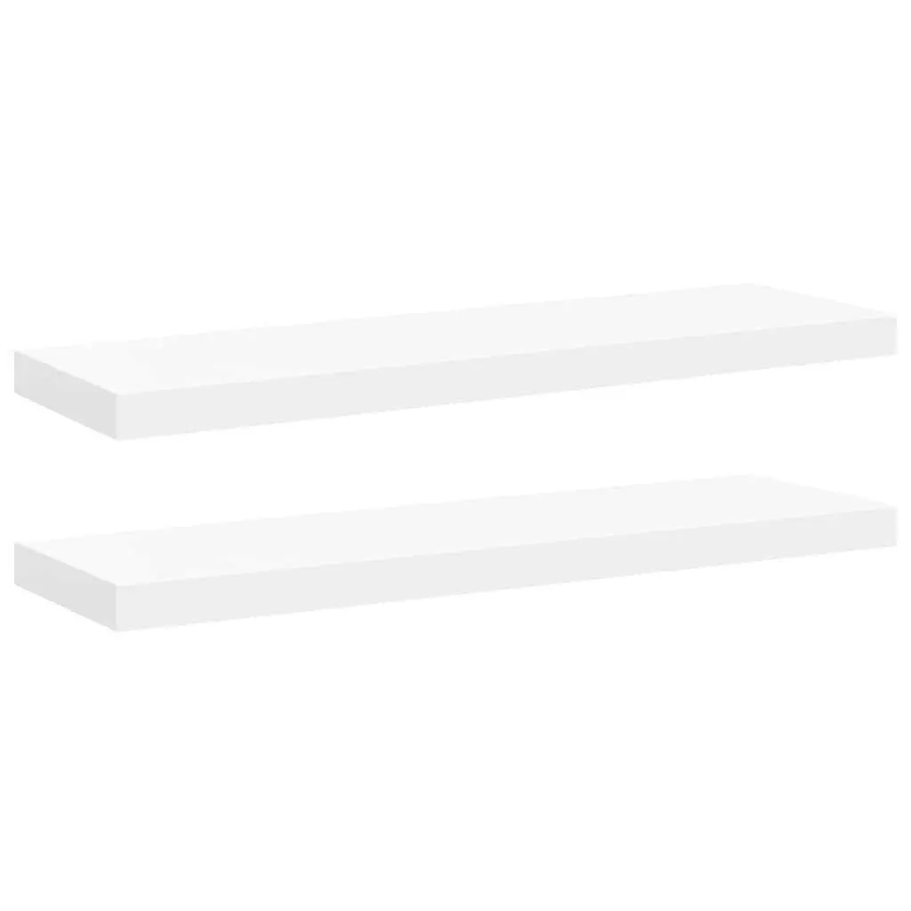Floating Wall Shelves 2 pcs White 80x23.5x3.8 cm Display Storage Ledge
