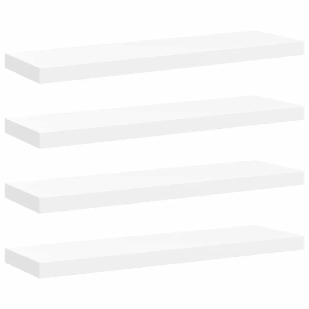 White Wall Shelves Set of 4