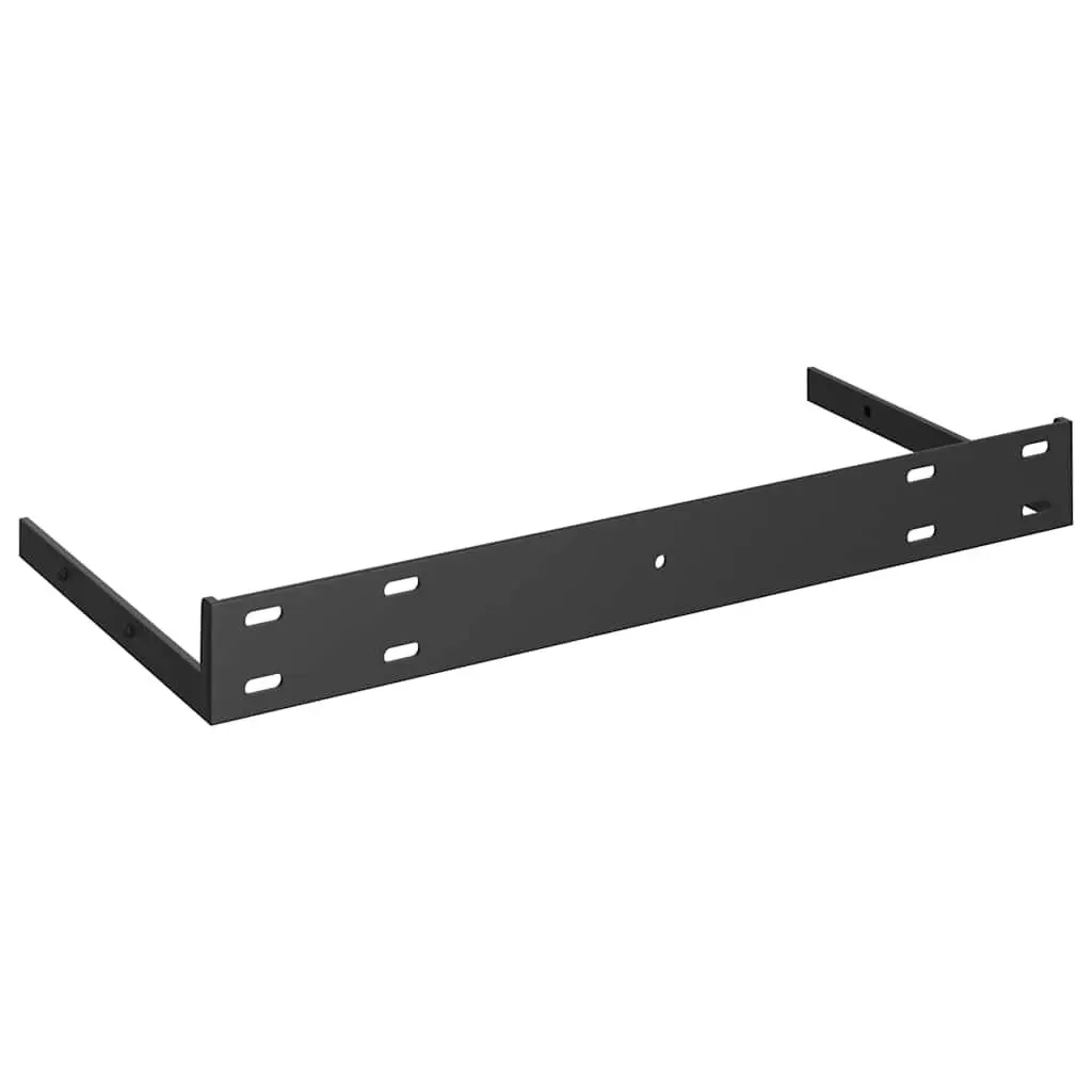 Floating Wall Shelves 2 pcs Black 50x23.5x3.8 cm Display Shelf Storage Ledge