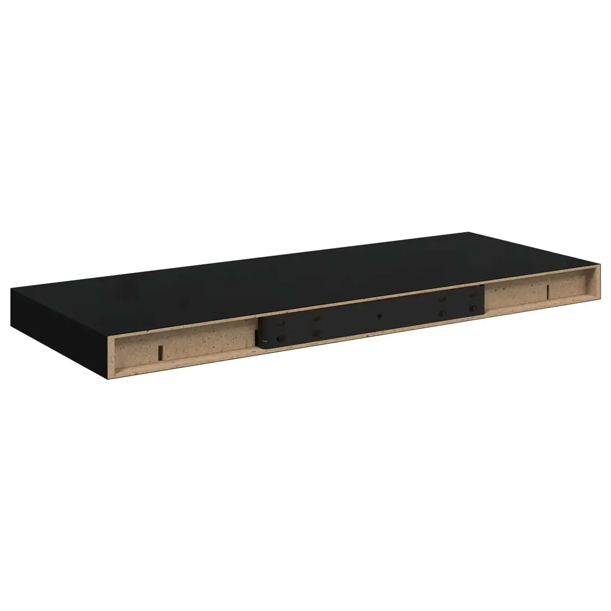 Wall Shelves Floating Display Shelves 2 Pieces Black 60x23.5x3.8cm Home Decor