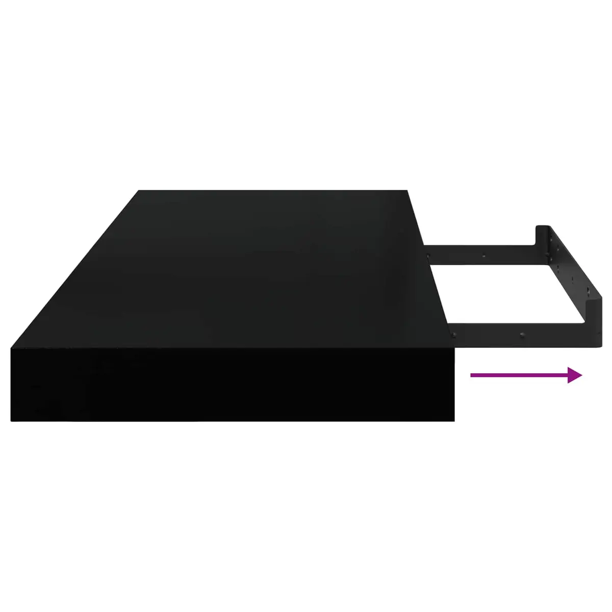 Wall Shelves Floating Display Shelves 2 Pieces Black 60x23.5x3.8cm Home Decor