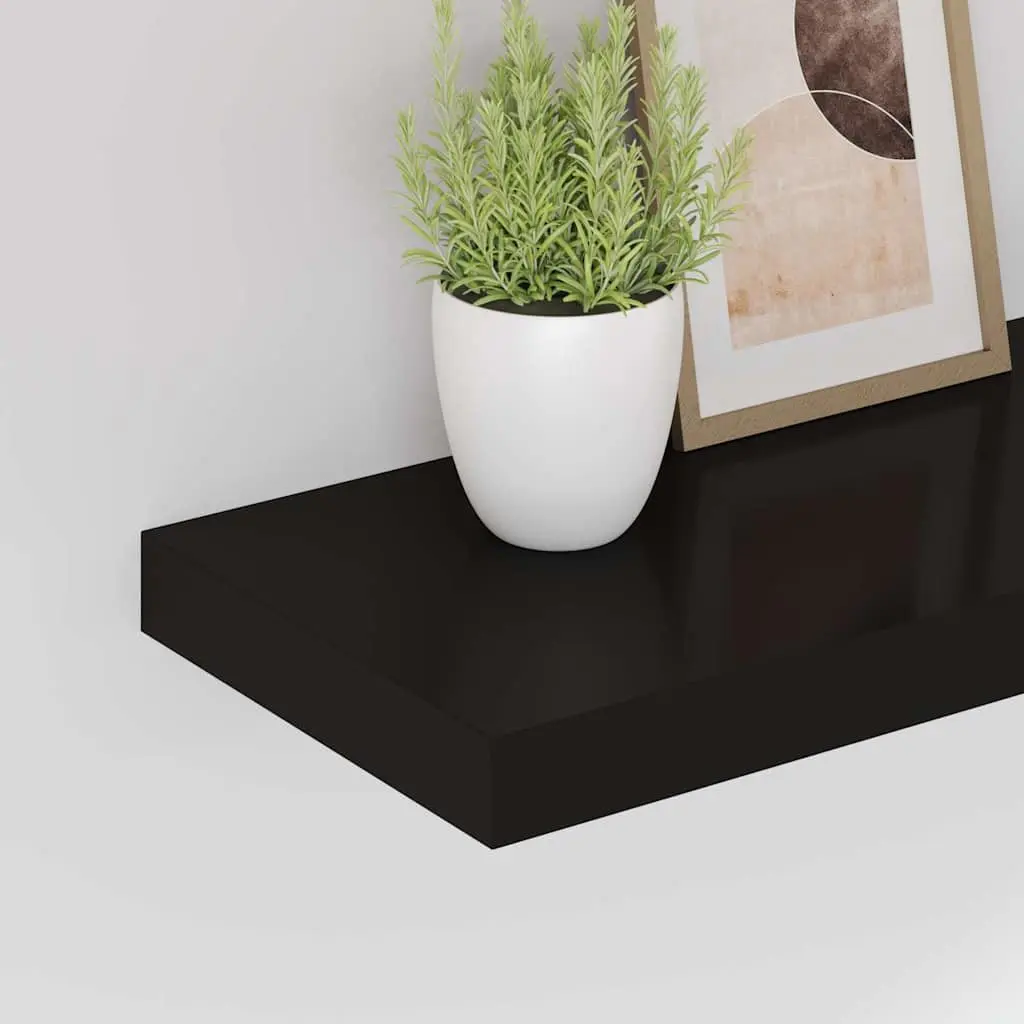 Wall Shelves Floating Display Shelves 2 Pieces Black 60x23.5x3.8cm Home Decor
