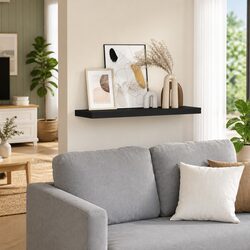Reliable and Stylish Black Floating Wall Shelf