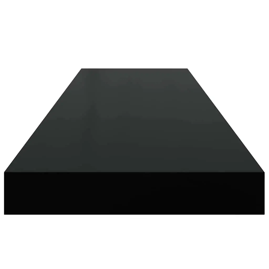 Floating Wall Shelf Black Display Ledge MDF Storage Rack Home Decor 90x23.5cm