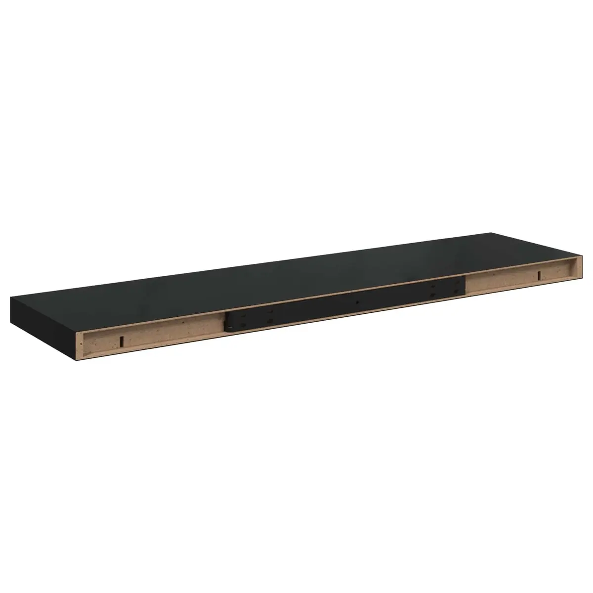 Floating Wall Shelves Display Storage 90x23.5x3.8 cm Black 2 Piece