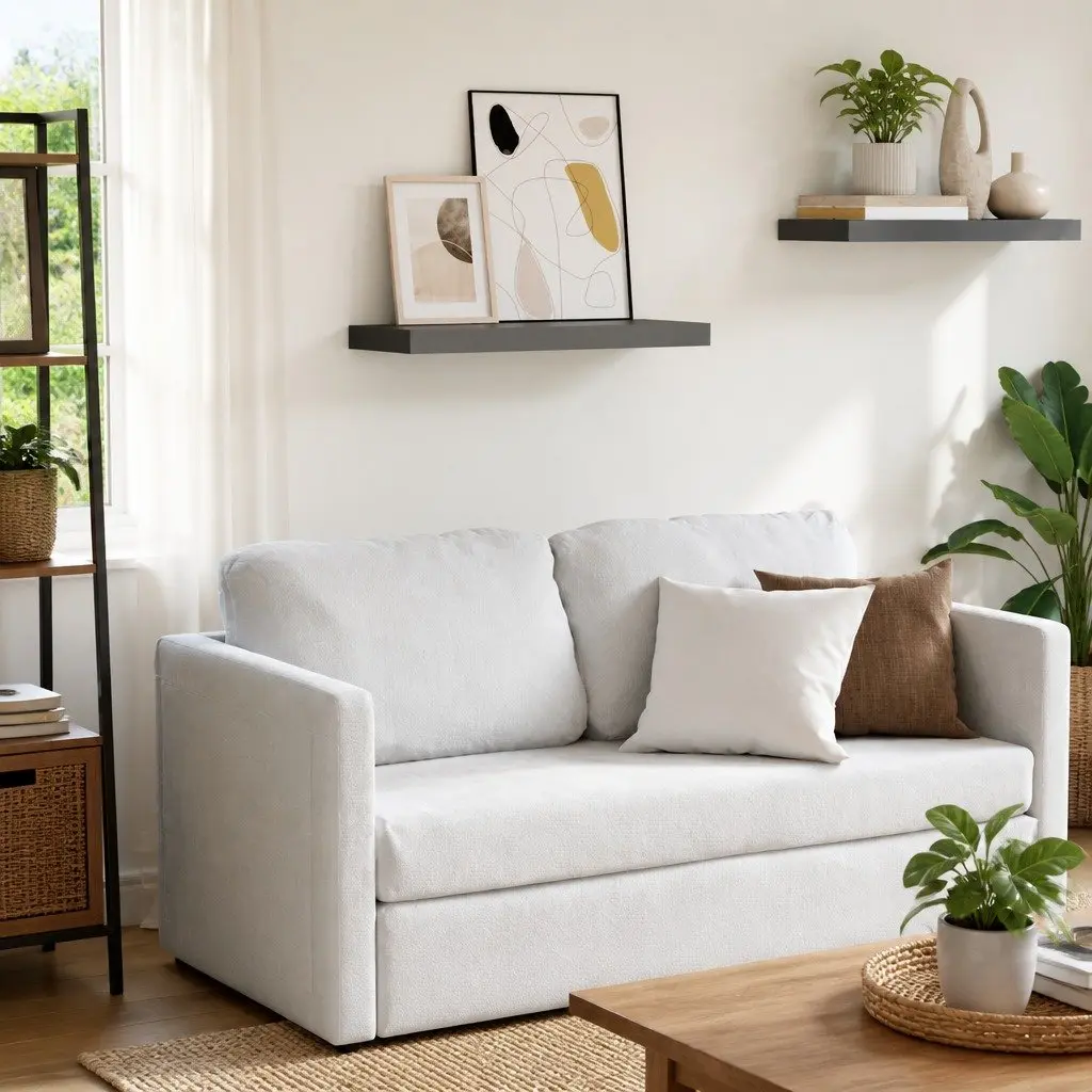 Grey Floating Wall Shelf for Home Use