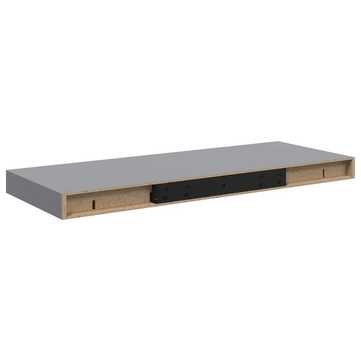 Grey Floating Wall Shelf for Home Use