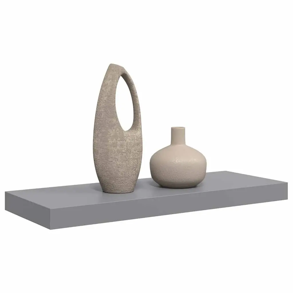 Grey Floating Wall Shelf for Home Use