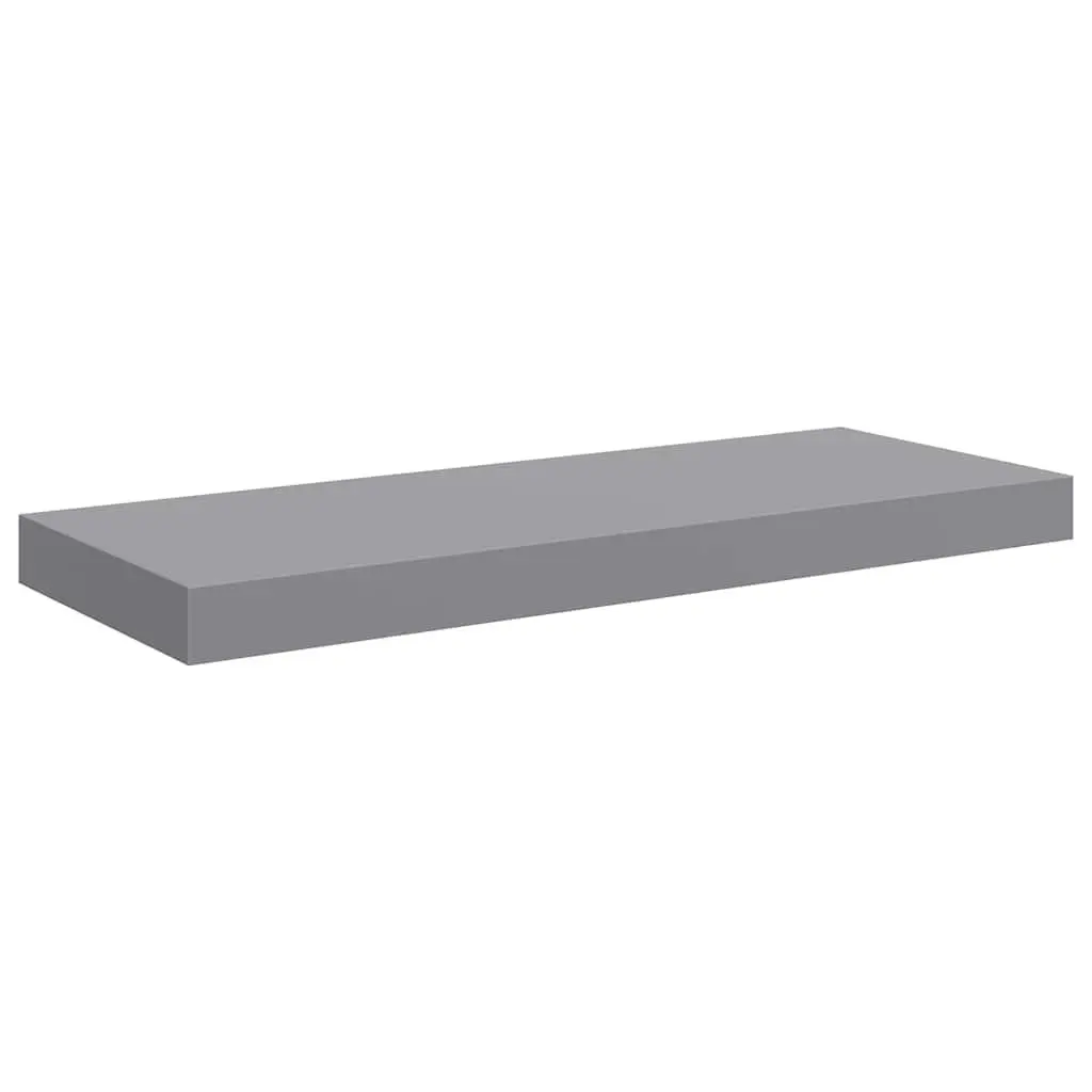 Grey Floating Wall Shelf for Home Use