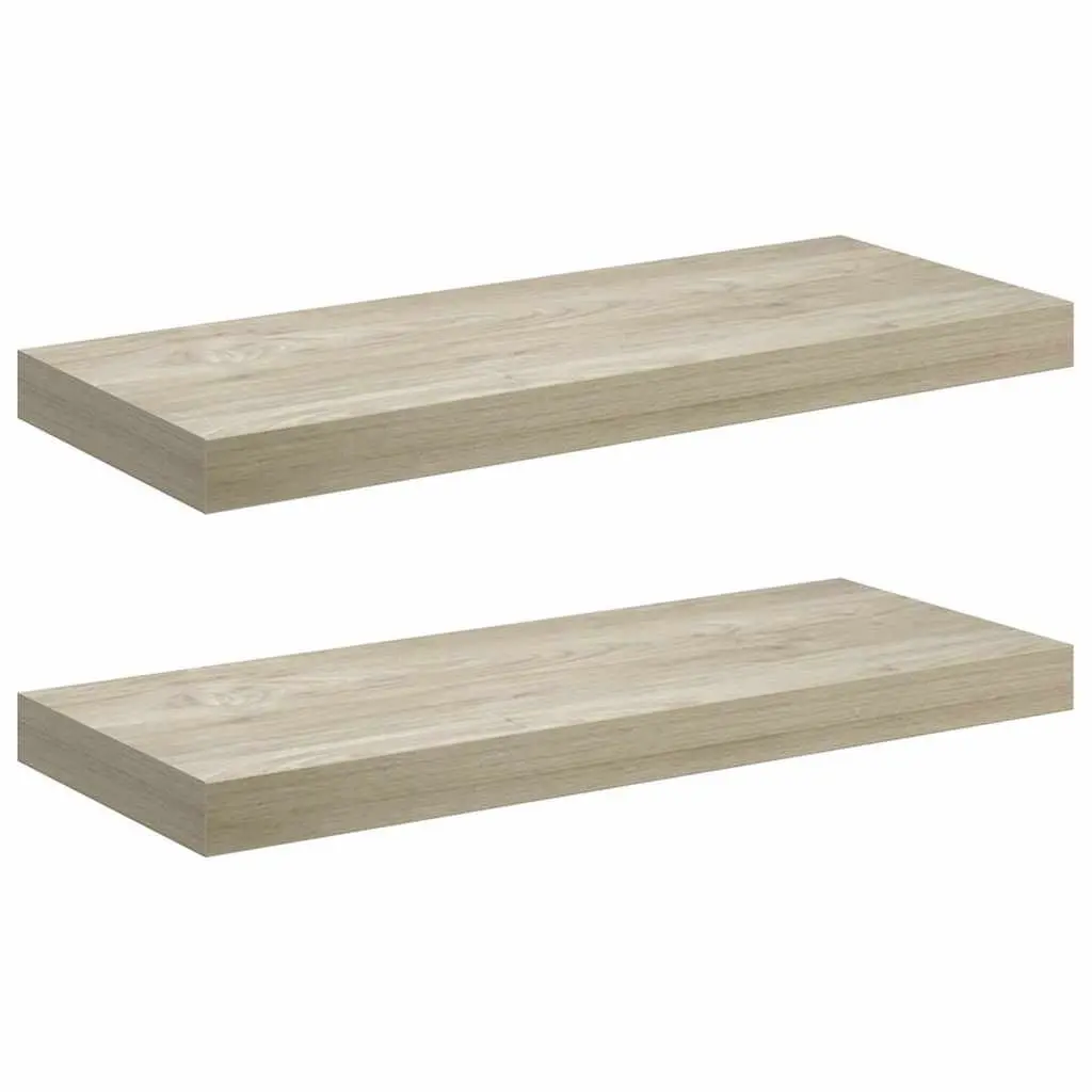 Floating Wall Shelves Display Shelf 60x23.5cm Brown 2 Pieces