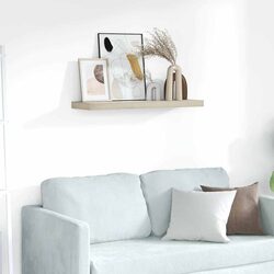 Warm Brown Floating Wall Shelf: Practical Home Decor