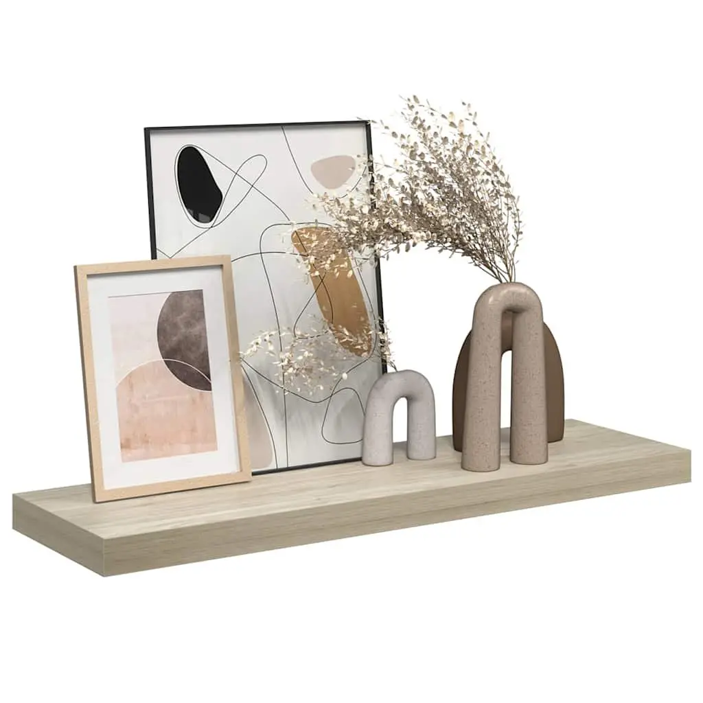 Floating Wall Shelf Brown Display Rack Home Decor 80 x 23.5 x 3.8 cm