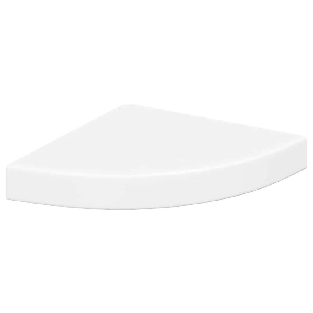 Corner Wall Shelves Display Ledge Storage Organiser 25 x 25 cm White 2 Piece