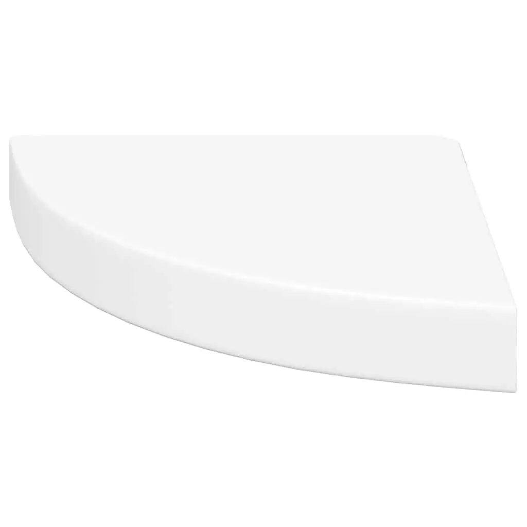 Corner Wall Shelves Display Ledge Storage Organiser 25 x 25 cm White 2 Piece