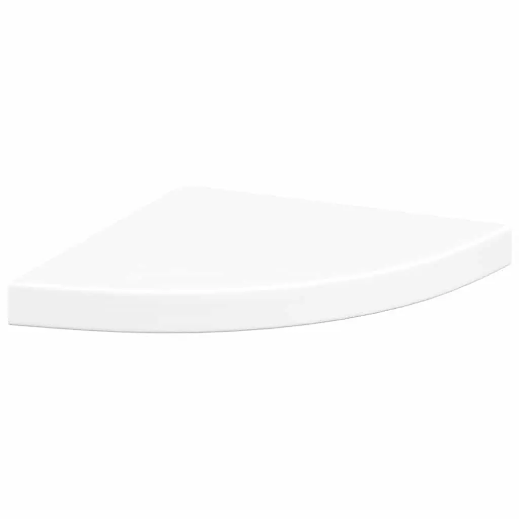 Floating Corner Wall Shelf White Display Storage Home Decor Books Ornaments