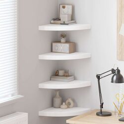 Reliable Floating Corner Shelves - Set of 4 White