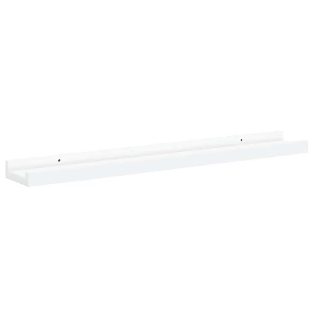 Wall Picture Frame Ledge Shelves 2 pcs White Floating Display Organizer