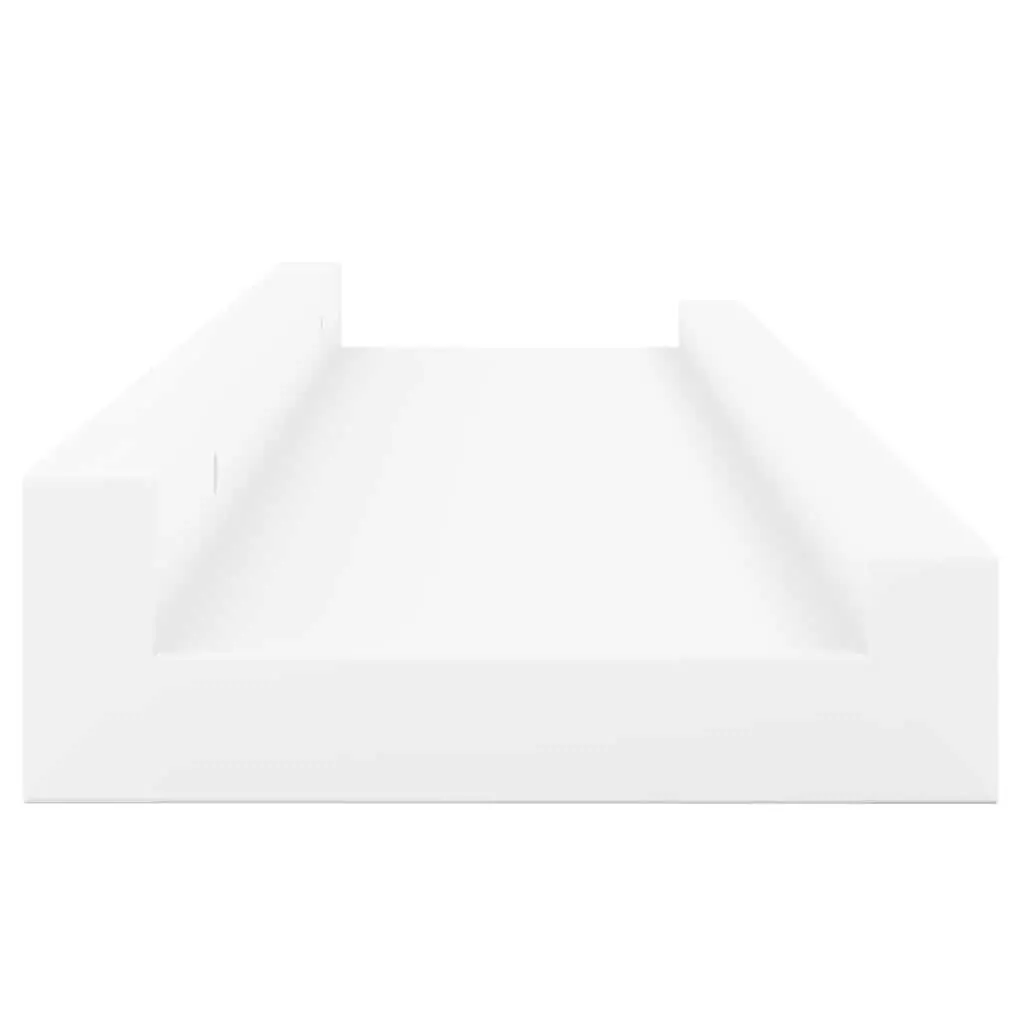 Wall Picture Frame Ledge Shelves 2 pcs White Floating Display Organizer