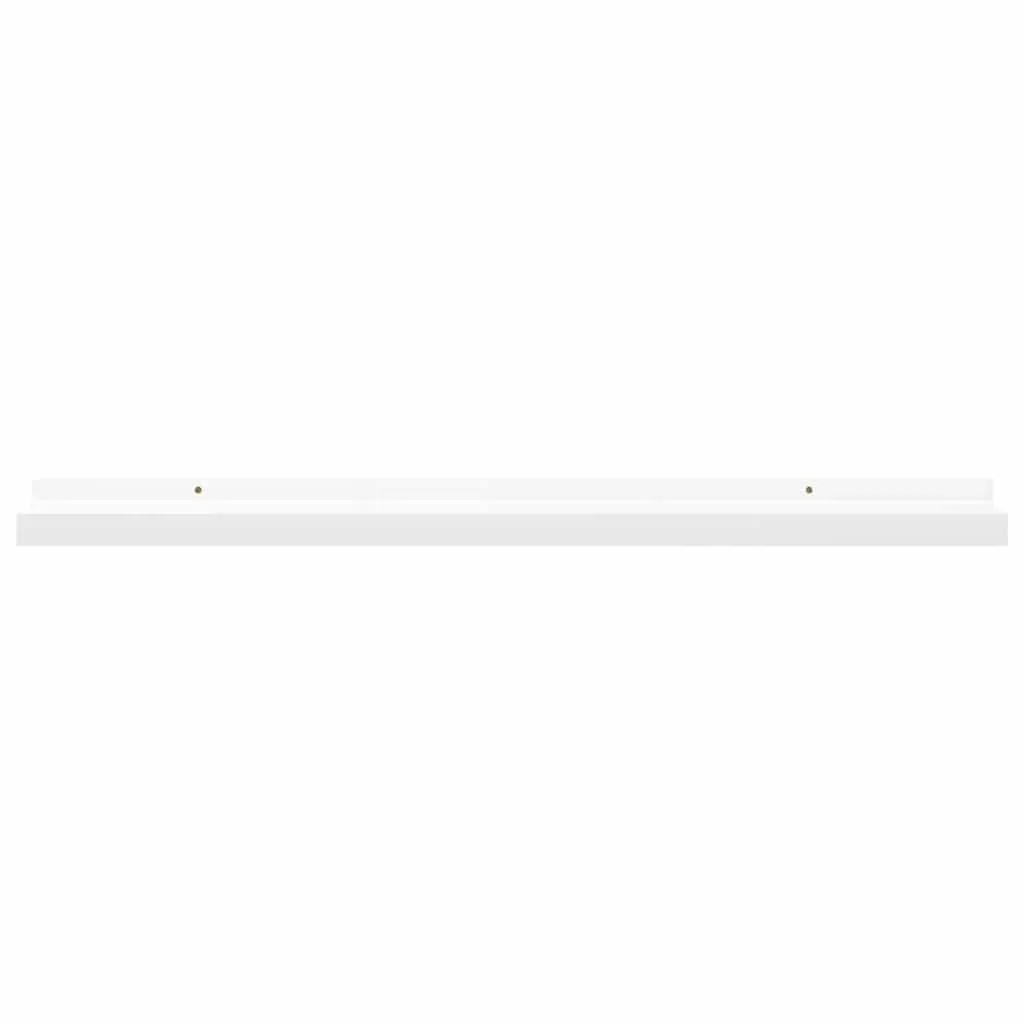 Wall Shelves Ledges Floating Picture Frame Display Storage 80 x 9 x 3 cm White 2 Piece