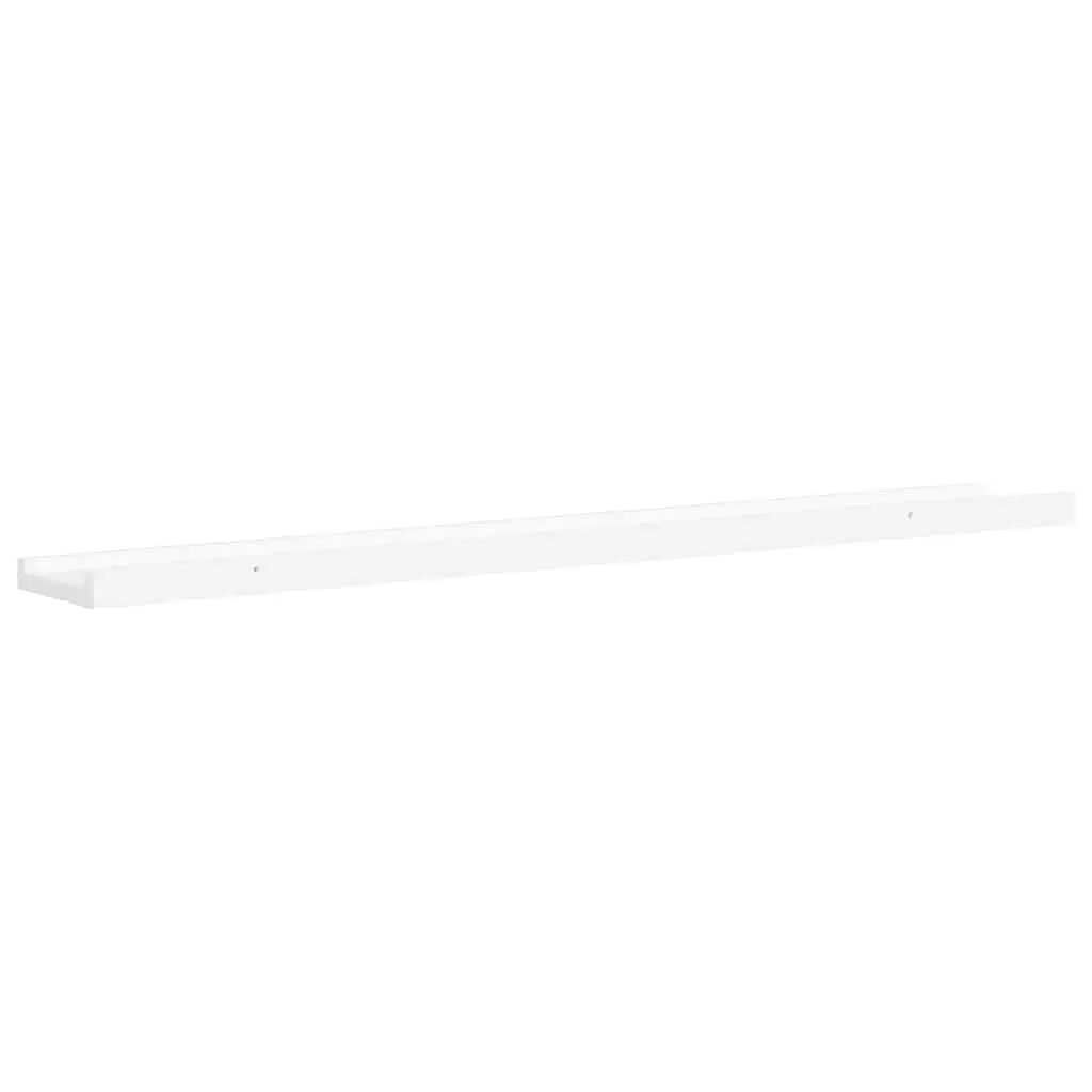 Wall Shelves Ledges Floating Picture Frame Display Storage 80 x 9 x 3 cm White 2 Piece
