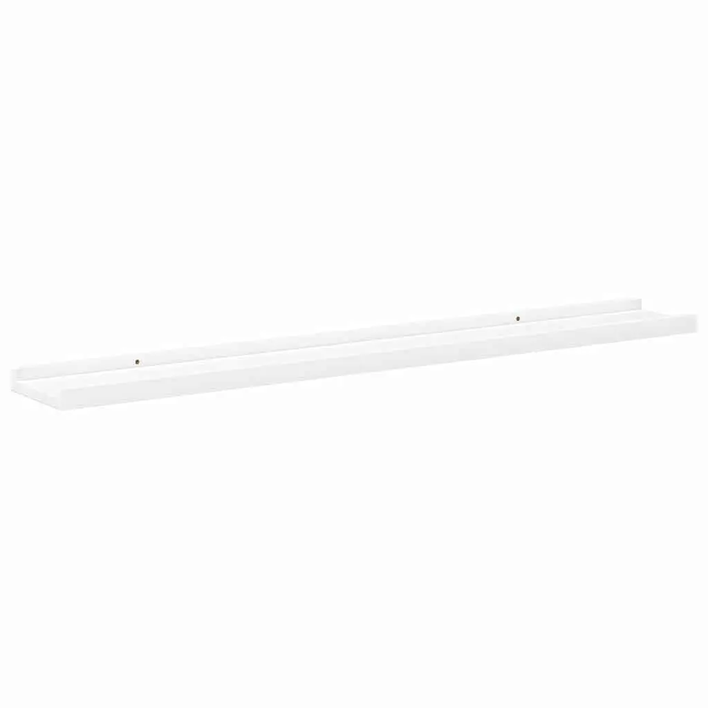 Wall Shelves Ledges Floating Picture Frame Display Storage 80 x 9 x 3 cm White 2 Piece