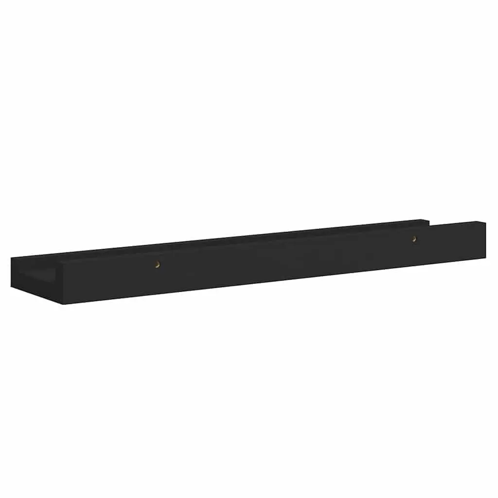 Wall Mounted Picture Ledge Shelves 40x9x3cm Black 2 Piece Floating Display Shelf