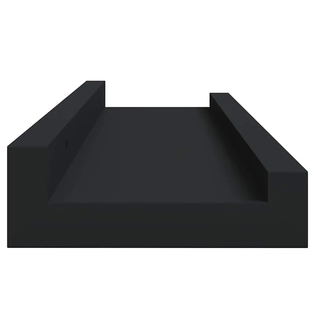 Wall Mounted Picture Ledge Shelves 40x9x3cm Black 2 Piece Floating Display Shelf