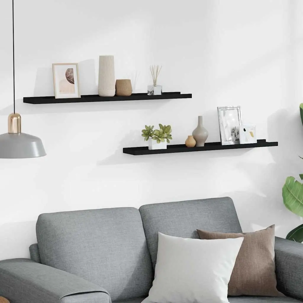 Black Floating Shelves for Displaying Décor