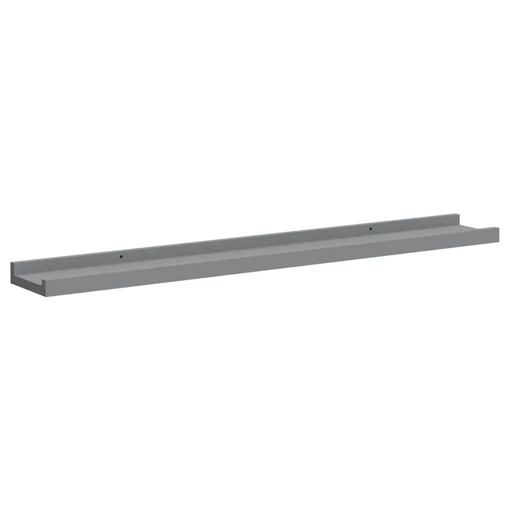 Wall Display Ledge Shelves 2 Piece Grey Floating Shelf Decor Storage