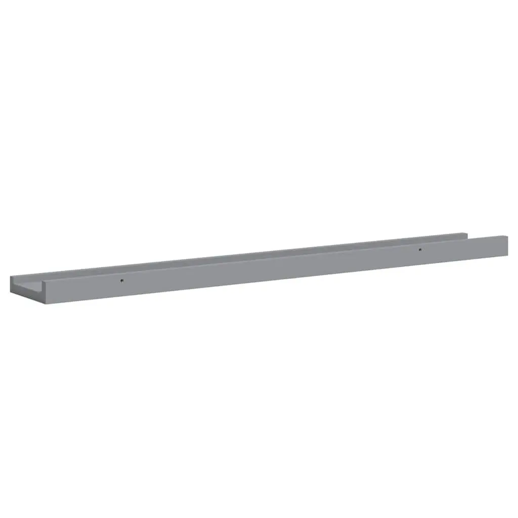 Wall Display Ledge Shelves 2 Piece Grey Floating Shelf Decor Storage