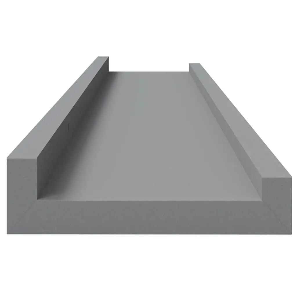 Wall Display Ledge Shelves 2 Piece Grey Floating Shelf Decor Storage