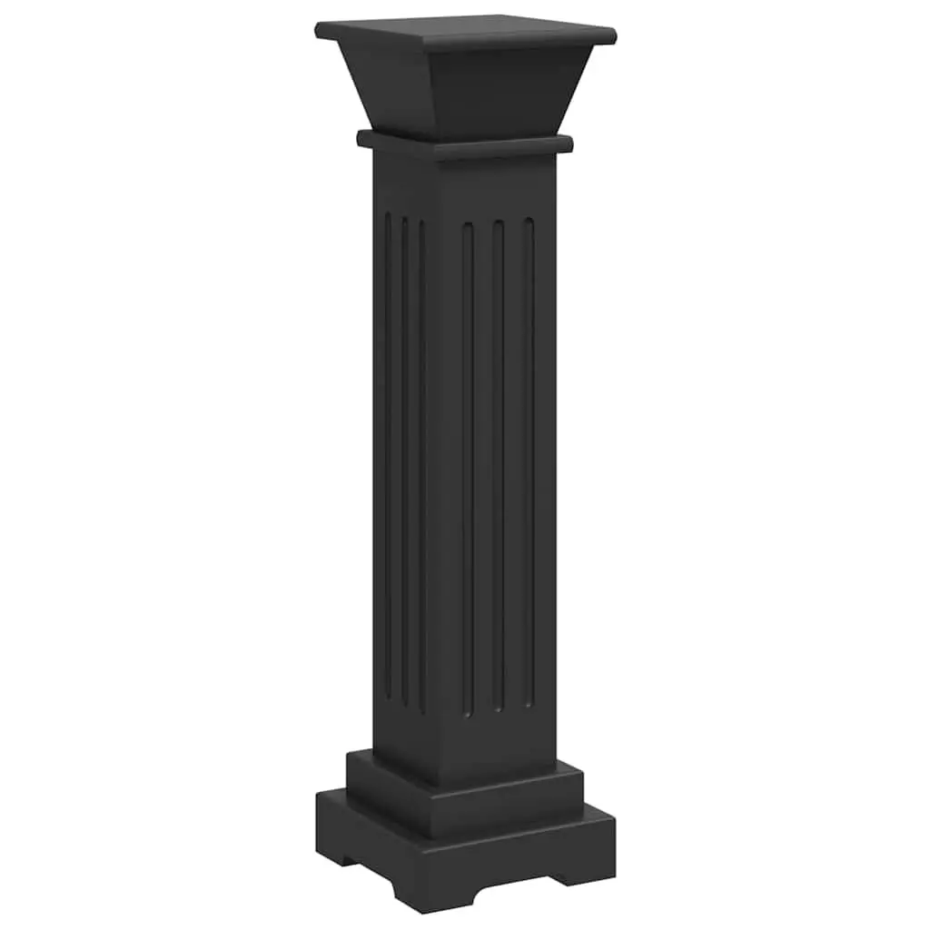 Square Pillar Plant Stand Black MDF Flower Pot Display Pedestal 17 x 17 x 66 cm