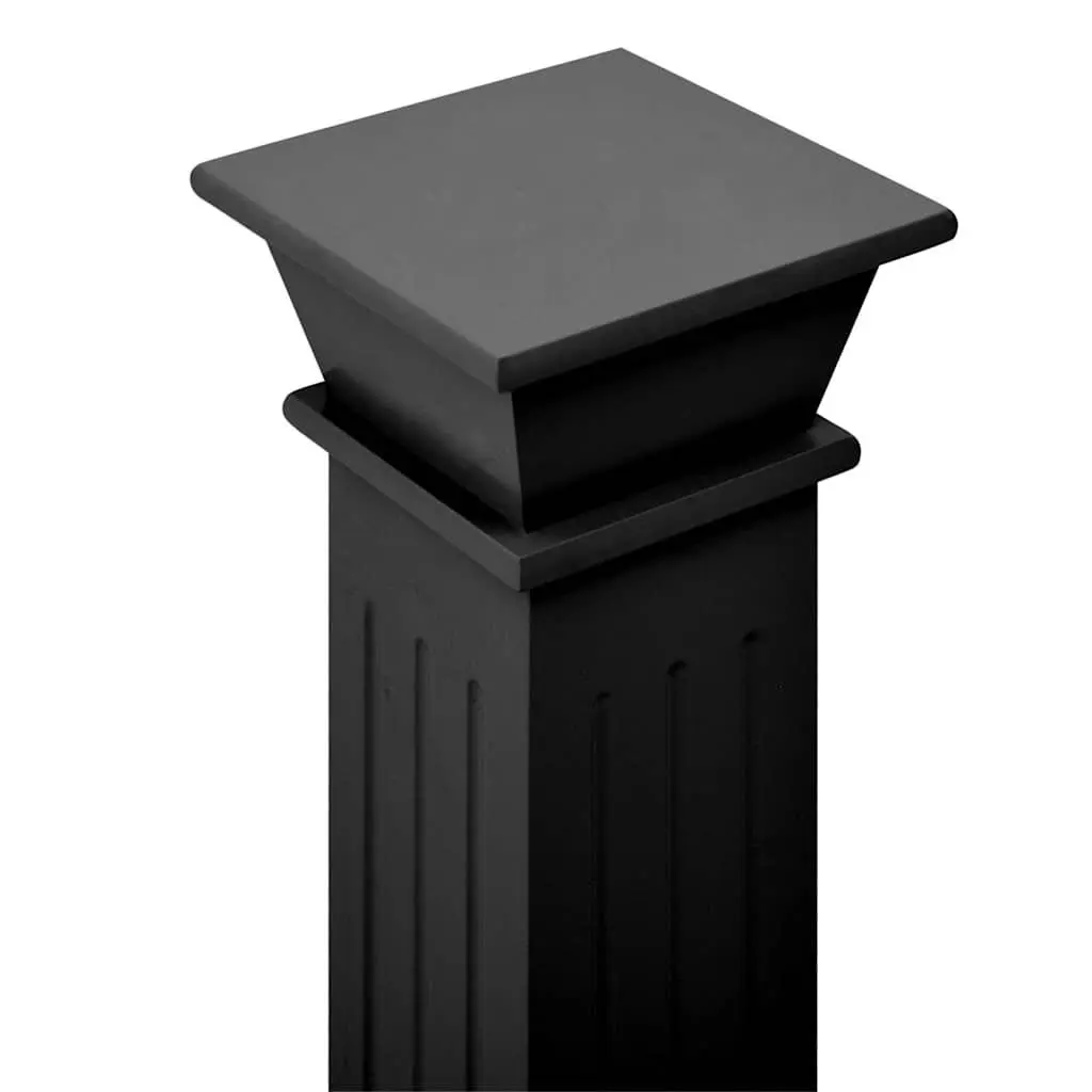 Square Pillar Plant Stand Black MDF Flower Pot Display Pedestal 17 x 17 x 66 cm