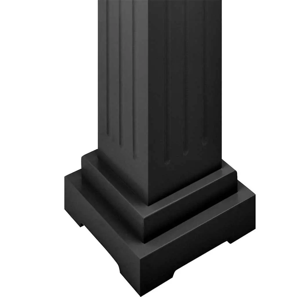 Square Pillar Plant Stand Black MDF Flower Pot Display Pedestal 17 x 17 x 66 cm