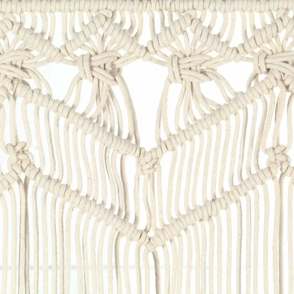 Macrame String Curtain Room Divider 140x240 cm Cotton Cream
