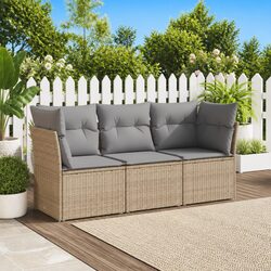 Comfortable 3 Piece Garden Sofa Set with Storage