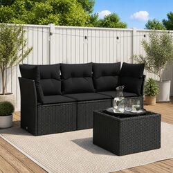 Comfortable and Value-Focused 4-Piece Garden Sofa Set