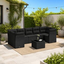 Comfortable 8 Piece Outdoor Sofa Set with Storage