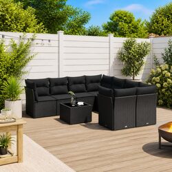 Comfortable 9 Piece Garden Sofa Set for Relaxation