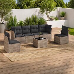 Comfort and Value in a 7 Piece Grey Sofa Set