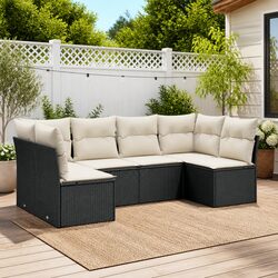 Comfortable Garden Sofa Set - 6 Pieces with Storage