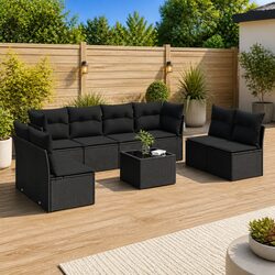 Comfortable 9-Piece Outdoor Sofa Set with Storage