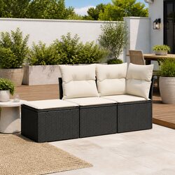 Stylish Garden Sofa Set with Cushions and Practical Storage