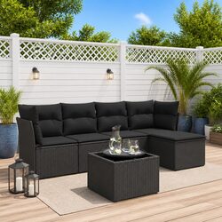 Comfortable 6 Piece Garden Sofa Set with Practical Storage