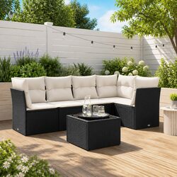 Comfortable 6-Piece Garden Sofa Set with Practical Features